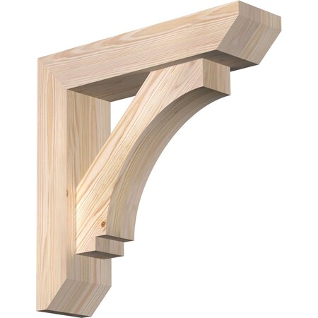 Ekena Millwork Imperial Slat Smooth Bracket w/ Offset Brace, Douglas Fir, 5 1/2"W x 22"D x 22"H BKT0604X22X22IMP06SDF